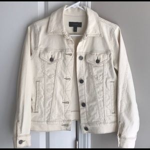 J. Crew white denim jacket XS